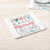 Weihnachten Weihnachten Weihnachtskatzen im Antler Rechteckiger Pappuntersetzer (angewinkelt)