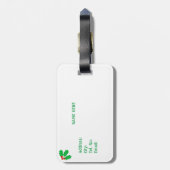 Weihnachten Weihnachten Weihnachtsmann auf Rot Gepäckanhänger (Rückseite vertikal)