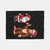 Weihnachten Weihnachten Weihnachtsmann Bigfoot Hoc Fleecedecke (Vorderseite (Horizontal))