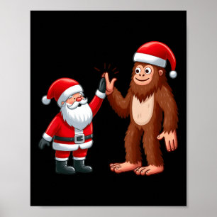 Weihnachten Weihnachten Weihnachtsmann Bigfoot Hoc Poster
