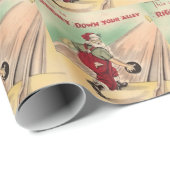 Weihnachten Weihnachten Weihnachtsmann Bowling Geschenkpapier (Rolleneckpunkt)