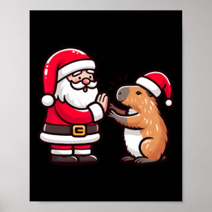 Weihnachten Weihnachten Weihnachtsmann Capybara Ho Poster