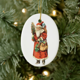 Weihnachten, Weihnachten, Weihnachtsmann Die Bilds Keramik Ornament