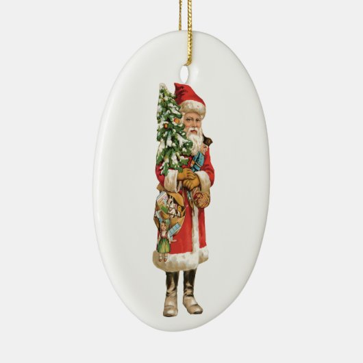 Weihnachten, Weihnachten, Weihnachtsmann Die Bilds Keramik Ornament (Rechts)