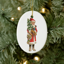 Weihnachten, Weihnachten, Weihnachtsmann Die Bilds Keramik Ornament