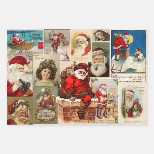 Weihnachten Weihnachten Weihnachtsmann Elfen Vikto Geschenkpapier Set (Vorderseite 2)