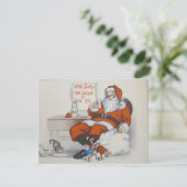 Weihnachten Weihnachten Weihnachtsmann Enjoys Milc (Stehend Vorderseite)