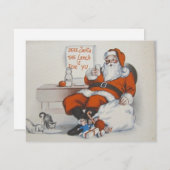 Weihnachten Weihnachten Weihnachtsmann Enjoys Milc (Vorne/Hinten)