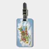 Weihnachten, Weihnachten, Weihnachtsmann fliegen e Gepäckanhänger (Vorderseite vertikal)