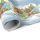 Weihnachten, Weihnachten, Weihnachtsmann fliegen e Geschenkpapier (Rolleneckpunkt)