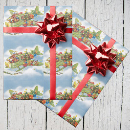 Weihnachten, Weihnachten, Weihnachtsmann fliegen e Geschenkpapier