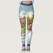 Weihnachten, Weihnachten, Weihnachtsmann fliegen e Leggings (Vorderseite)