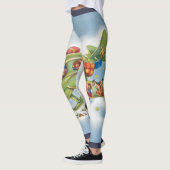 Weihnachten, Weihnachten, Weihnachtsmann fliegen e Leggings (Links)