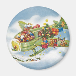 Weihnachten, Weihnachten, Weihnachtsmann fliegen e Magnet