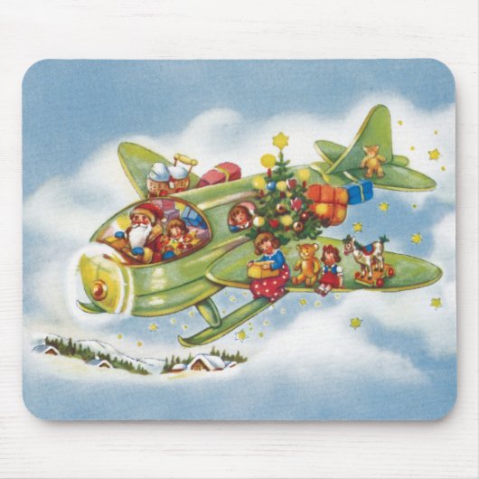Weihnachten, Weihnachten, Weihnachtsmann fliegen e Mousepad (Vorne)