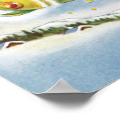 Weihnachten, Weihnachten, Weihnachtsmann fliegen e Poster (Ecke)