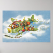 Weihnachten, Weihnachten, Weihnachtsmann fliegen e Poster (Vorne)