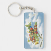 Weihnachten, Weihnachten, Weihnachtsmann fliegen e Schlüsselanhänger (Vorderseite)