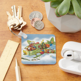 Weihnachten, Weihnachten, Weihnachtsmann fliegen e Schlüsselanhänger