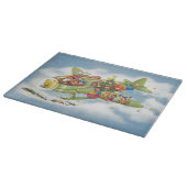 Weihnachten, Weihnachten, Weihnachtsmann fliegen e Schneidebrett (Ecke)