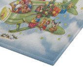 Weihnachten, Weihnachten, Weihnachtsmann fliegen e Schneidebrett (Ecke)