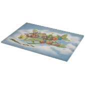 Weihnachten, Weihnachten, Weihnachtsmann fliegen e Schneidebrett (Ecke)