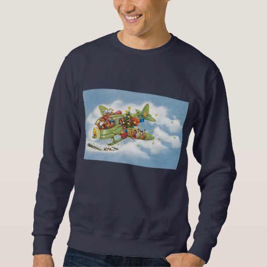 Weihnachten, Weihnachten, Weihnachtsmann fliegen e Sweatshirt (Vorderseite)