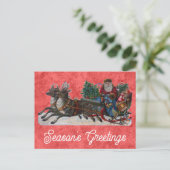 Weihnachten Weihnachten Weihnachtsmann Frohe Festt Postkarte (Stehend Vorderseite)