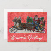 Weihnachten Weihnachten Weihnachtsmann Frohe Festt Postkarte (Vorne/Hinten)