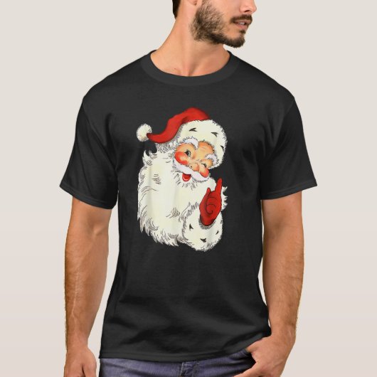Weihnachten Weihnachten Weihnachtsmann Gesicht Alt T-Shirt (Vorderseite)