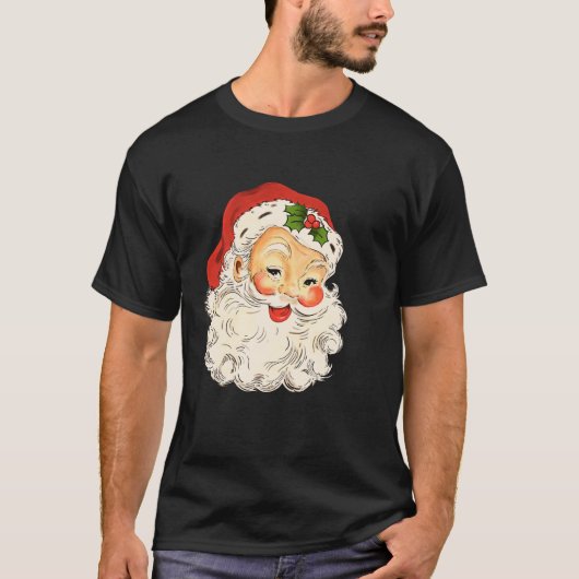 Weihnachten Weihnachten Weihnachtsmann Gesicht Alt T-Shirt (Vorderseite)