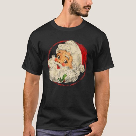 Weihnachten Weihnachten Weihnachtsmann Gesicht Alt T-Shirt (Vorderseite)