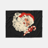 Weihnachten Weihnachten Weihnachtsmann Gesicht Fun Fleecedecke (Vorderseite (Horizontal))