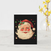 Weihnachten Weihnachten Weihnachtsmann Gesicht Fun Karte (Gelbe Blume)