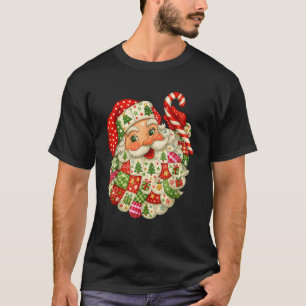 Weihnachten Weihnachten Weihnachtsmann Gesicht Pat T-Shirt