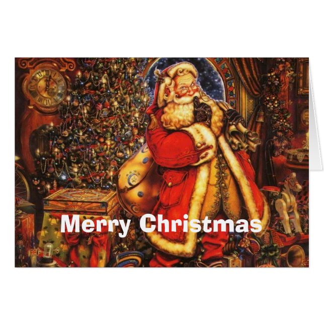 Weihnachten Weihnachten Weihnachtsmann glückliche  (Vorderseite (Horizontal))