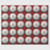 Weihnachten Weihnachten Weihnachtsmann Golf Ball Geschenkpapier (Flach)