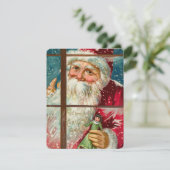 Weihnachten Weihnachten Weihnachtsmann im Fenster (Stehend Vorderseite)