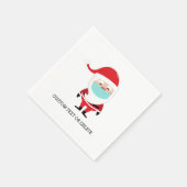 Weihnachten Weihnachten Weihnachtsmann im Gesicht Serviette (Ecke)