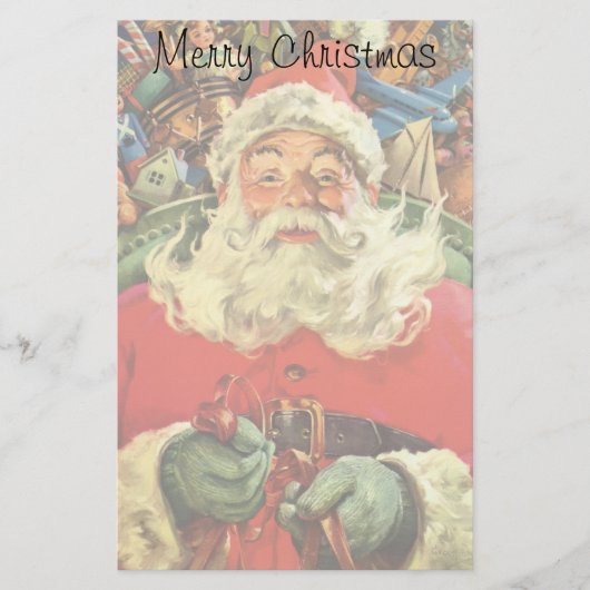 Weihnachten Weihnachten Weihnachtsmann im Roten Me Briefpapier (Vorderseite)