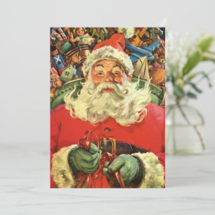 Weihnachten Weihnachten Weihnachtsmann im Roten Me Einladung