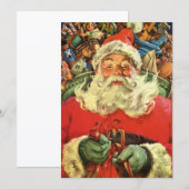 Weihnachten Weihnachten Weihnachtsmann im Roten Me Einladung (Vorne/Hinten)