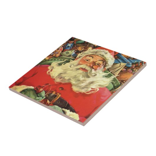 Weihnachten Weihnachten Weihnachtsmann im Roten Me Fliese (Seite)