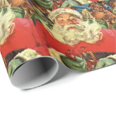 Weihnachten Weihnachten Weihnachtsmann im Roten Me Geschenkpapier (Rolleneckpunkt)