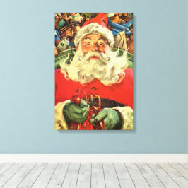 Weihnachten Weihnachten Weihnachtsmann im Roten Me Leinwanddruck