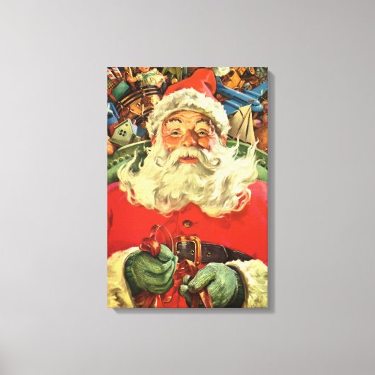 Weihnachten Weihnachten Weihnachtsmann im Roten Me Leinwanddruck (Vorderseite)