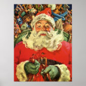 Weihnachten Weihnachten Weihnachtsmann im Roten Me Poster (Vorne)