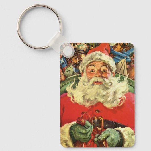 Weihnachten Weihnachten Weihnachtsmann im Roten Me Schlüsselanhänger (Vorderseite)