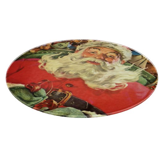 Weihnachten Weihnachten Weihnachtsmann im Roten Me Schneidebrett (Ecke)