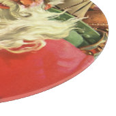 Weihnachten Weihnachten Weihnachtsmann im Roten Me Schneidebrett (Ecke)